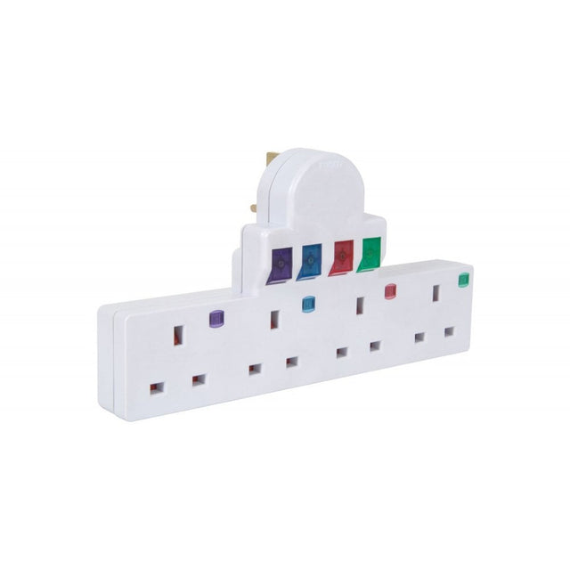 Plug-In 4 Way Mains Adaptor