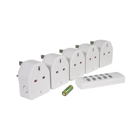 Programmable wireless remote control sockets - set of 5