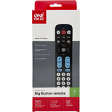 One For All URC6821 Universal Big Button Remote Control Easy Setup Simple Audio