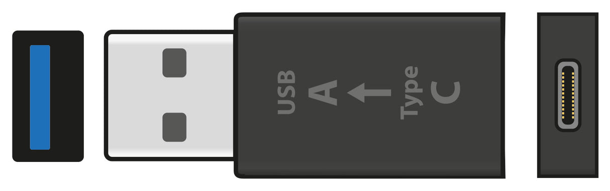 USB3.0 Type-C Socket to Type-A Plug OTG Adaptor