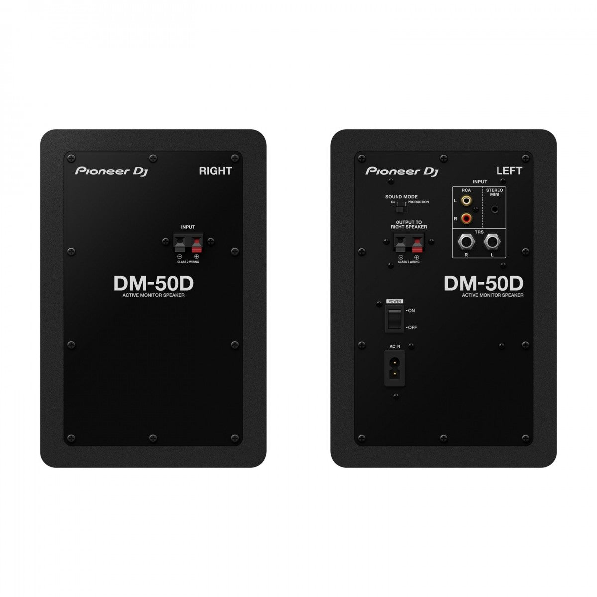 Pioneer DJ DM-50D Active Monitor Speakers Black