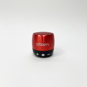 Red xboom speaker white background
