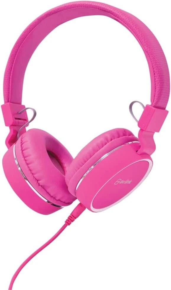 Pink Headphones With inline Microphone