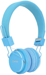 Kids Educational Adjustable Headphones with in-line Microphone, Blue