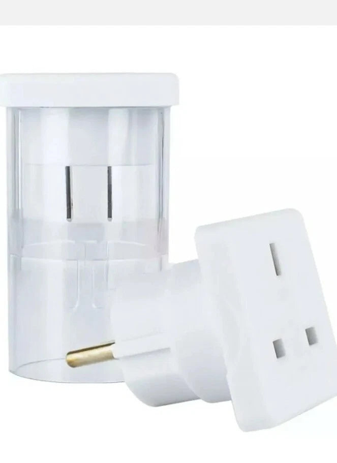 Combined European & Intercontinental Travel Adaptor Set, White