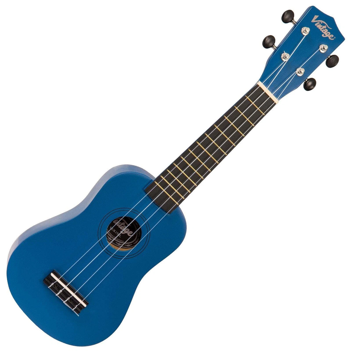 Vintage VUK15BL Soprano Ukulele - Satin Blue Finish
