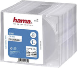 Hama Slim CD Jewel Case 1 Disc, Pack of 25, Transparent