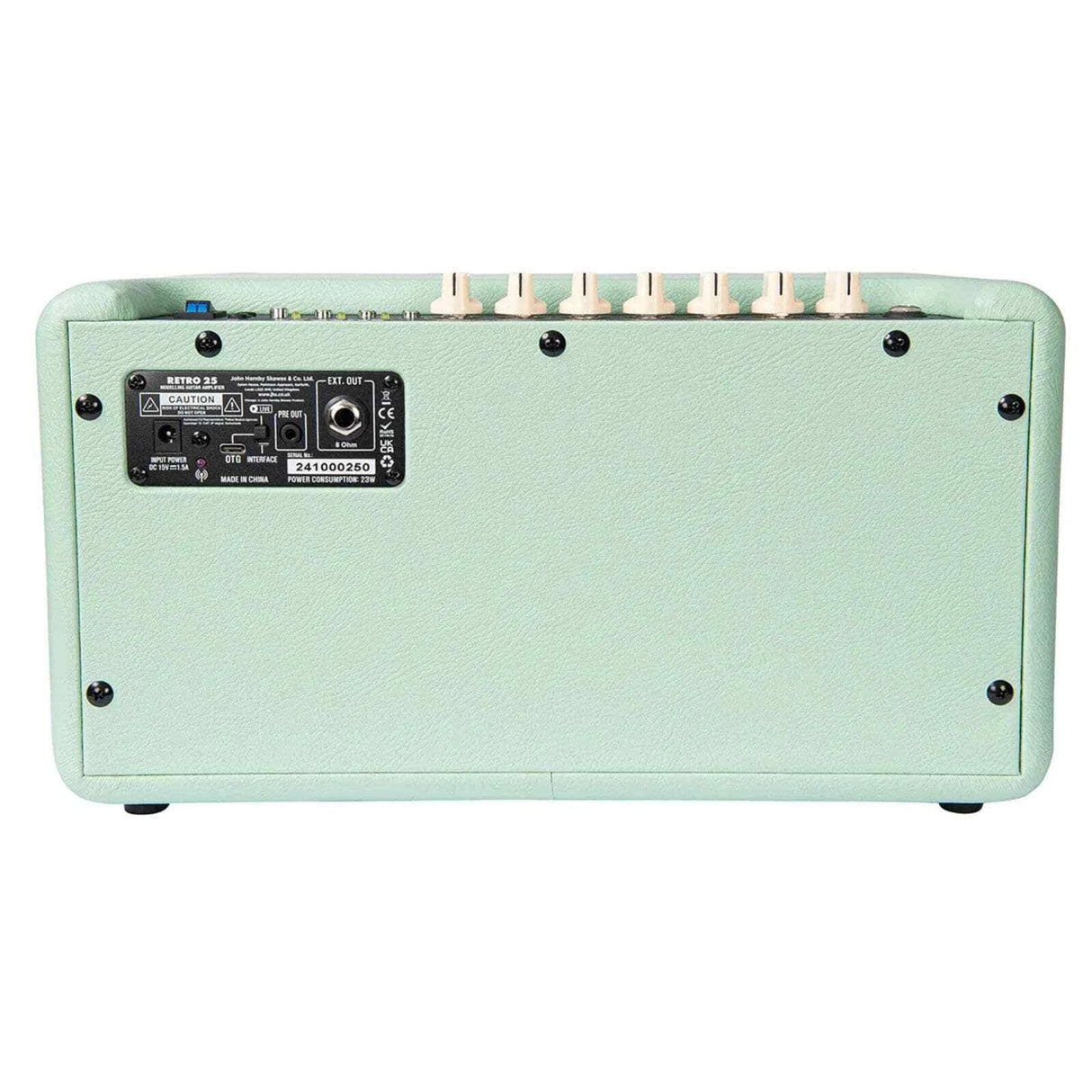 Vintage Retro 15 - 15W Bluetooth Guitar Amplifier with Effects Mint Green