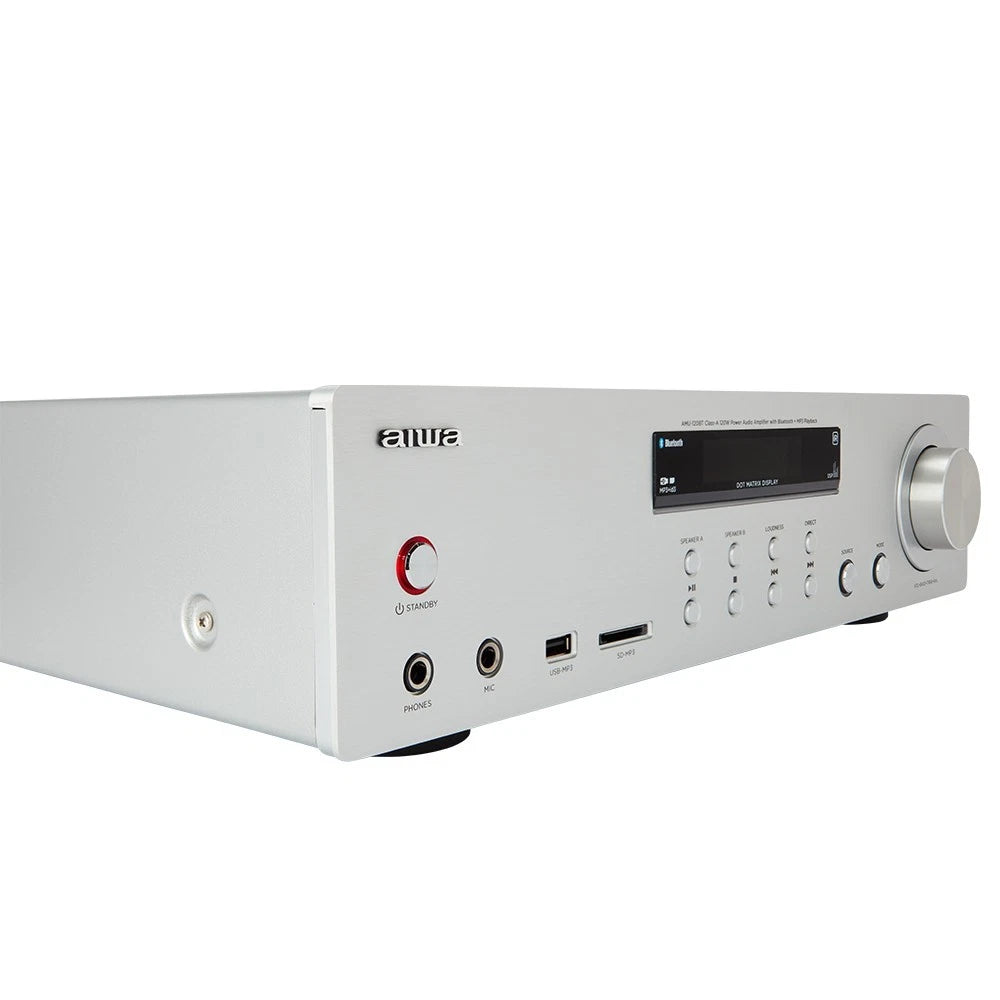 Aiwa - AMU-120BT Stereo Amplifier Silver