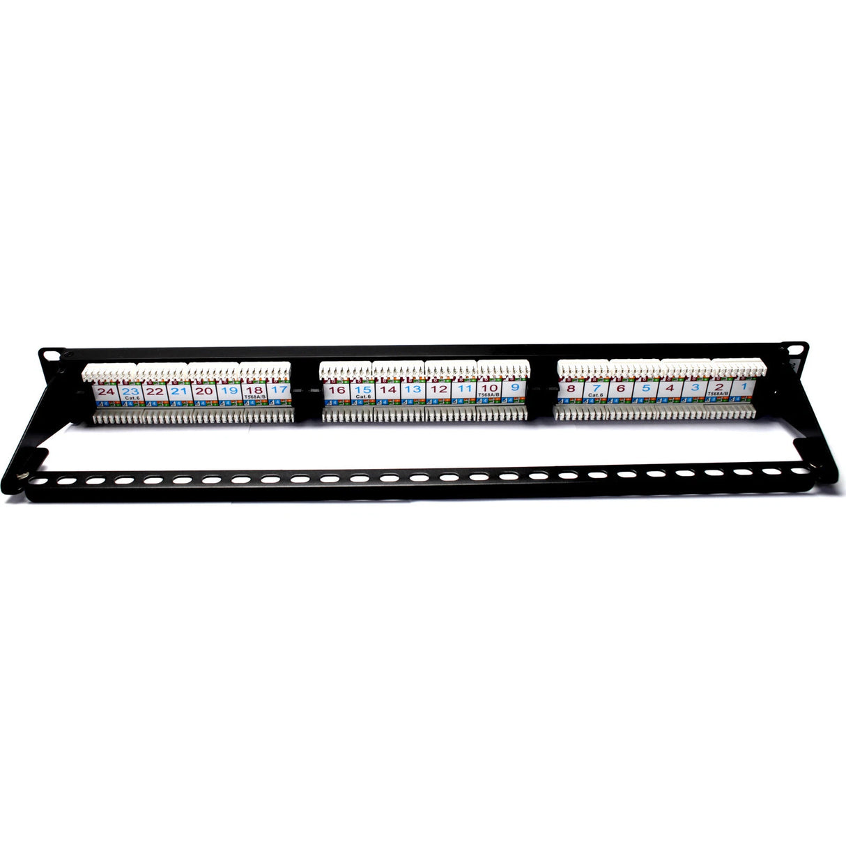 Excel 100-304 Cat6 24 Port Unscreened Patch Panel 1U LSA Punch Down Cable