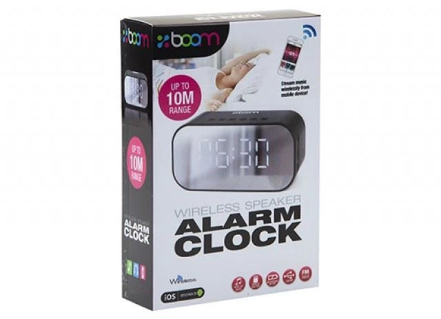 LED Mirror Digital Alarm Clock Wireless Bluetooth Speaker Clocks Bedside
