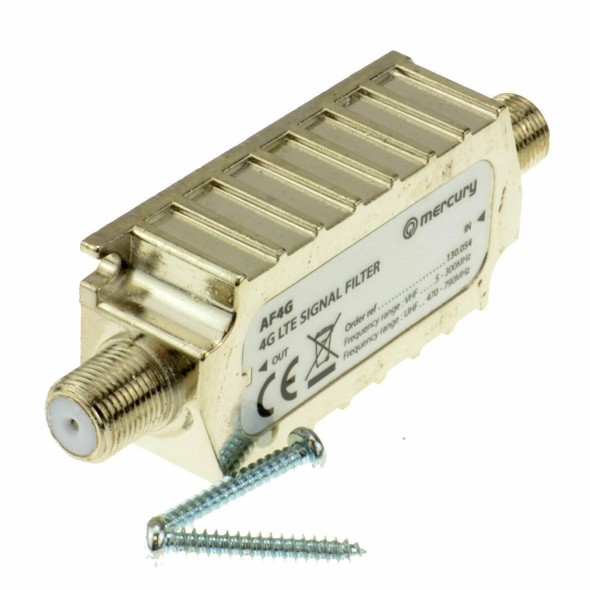 4G LTE Shielded In Line Filter F Type Screw Sockets - Improves Signal ...