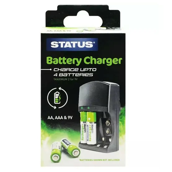 AA, AAA and 9V PP3 Battery Charger