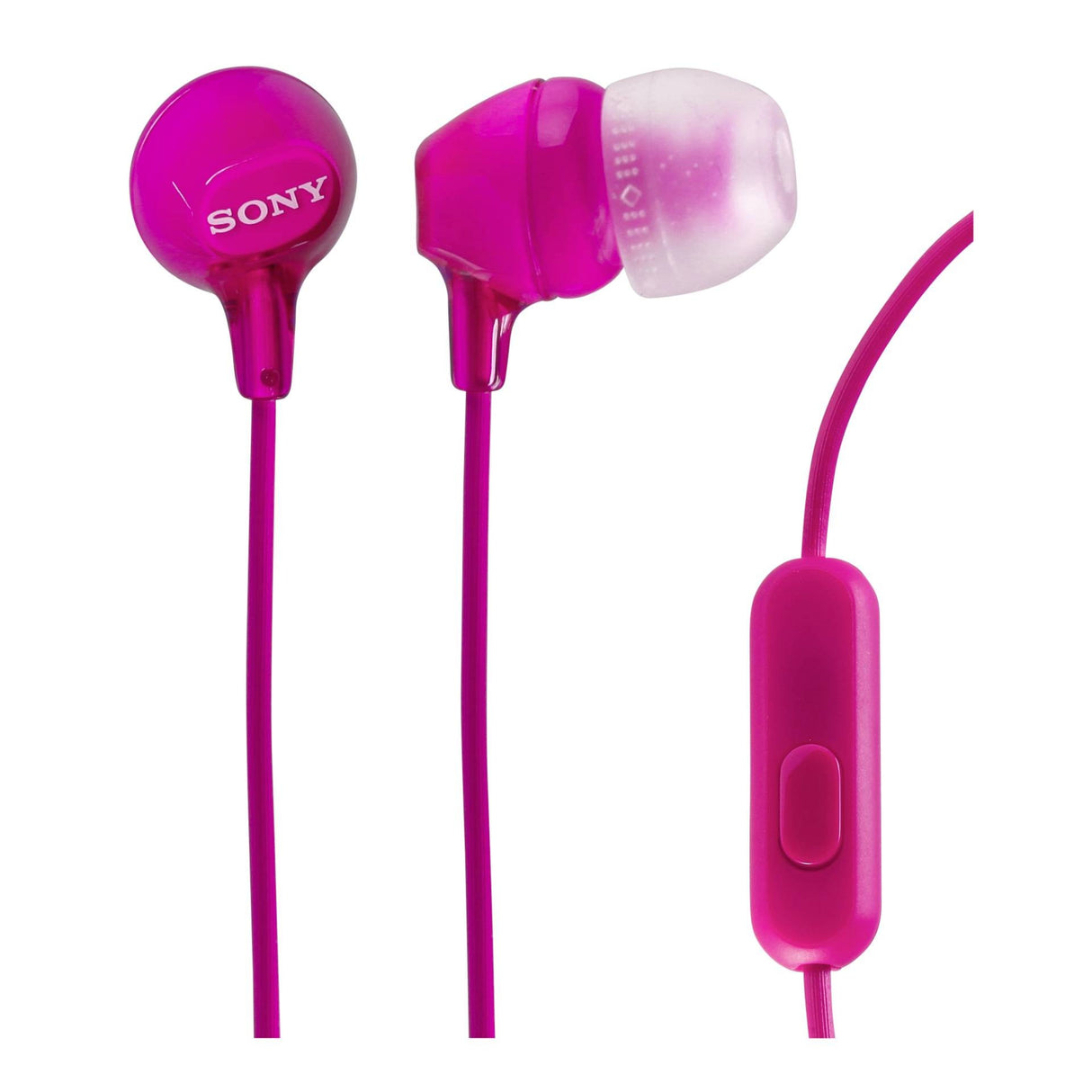 Earphones with mic Pink - 3.5 mm Stereo Plug