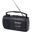 Steepletone SCR209 Portable MW-FM Radio Cassette Tape Player Recorder with Built In Microphone - Black
