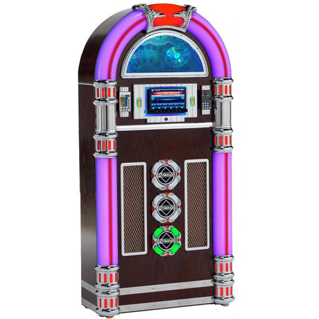 Steepletone Touch Rock MW 50 Jukebox Darkwood/Black