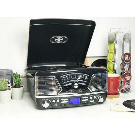 Steepletone Roxy 4 Bluetooth Record Player - Black 