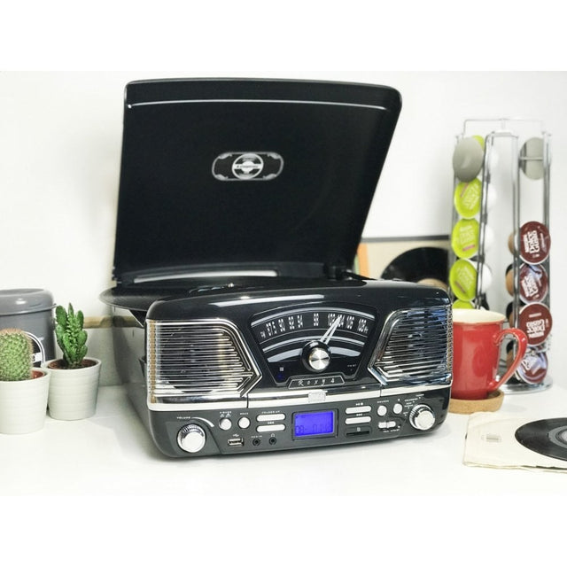 Steepletone Roxy 4 Bluetooth Record Player - Black 