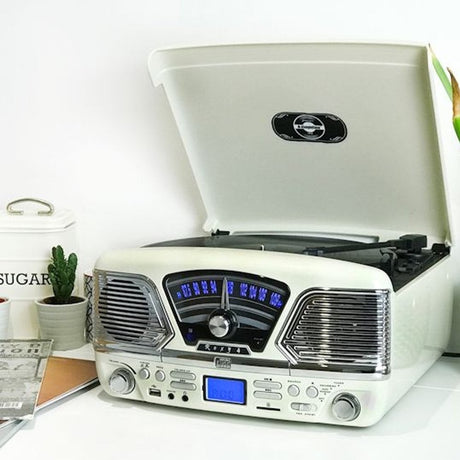 Steepletone Roxy 4 Bluetooth Record Player - Cream 