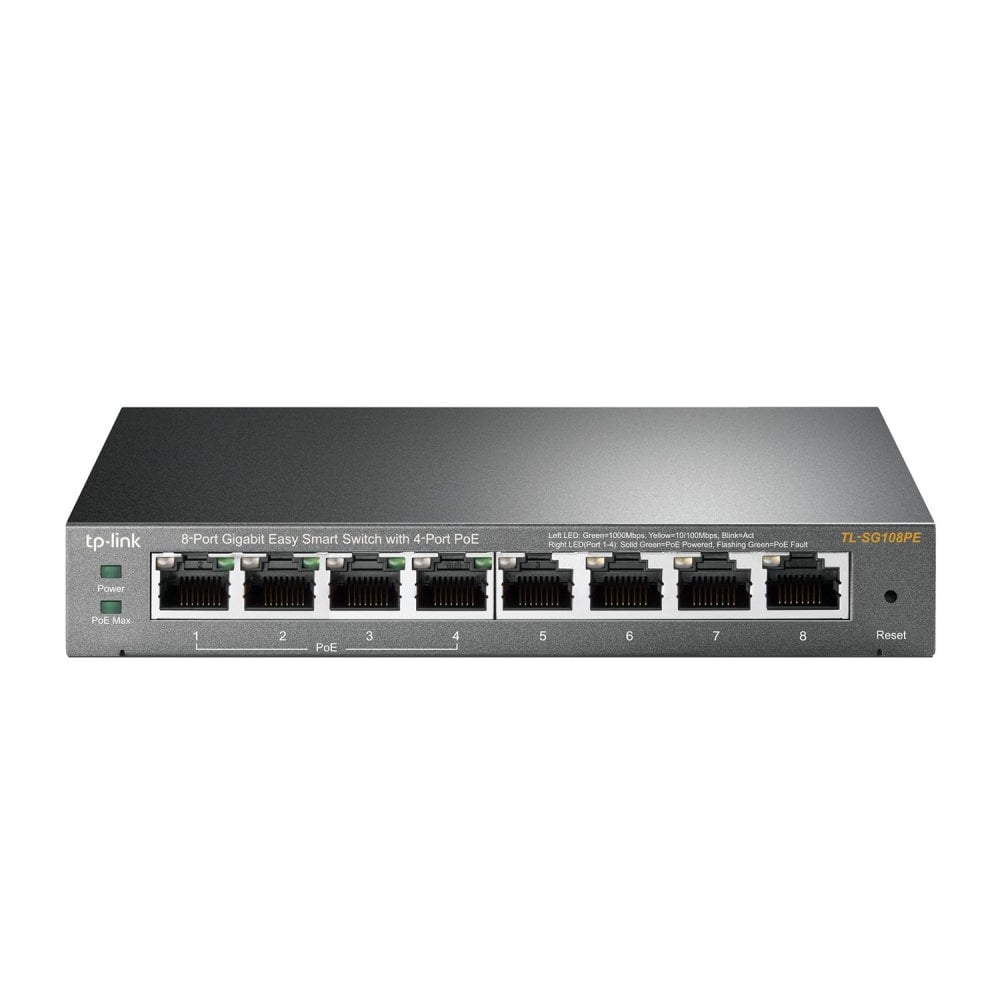 TP-LINK TL-SG108PE 8-Port Gigabit Easy Smart PoE network Switch