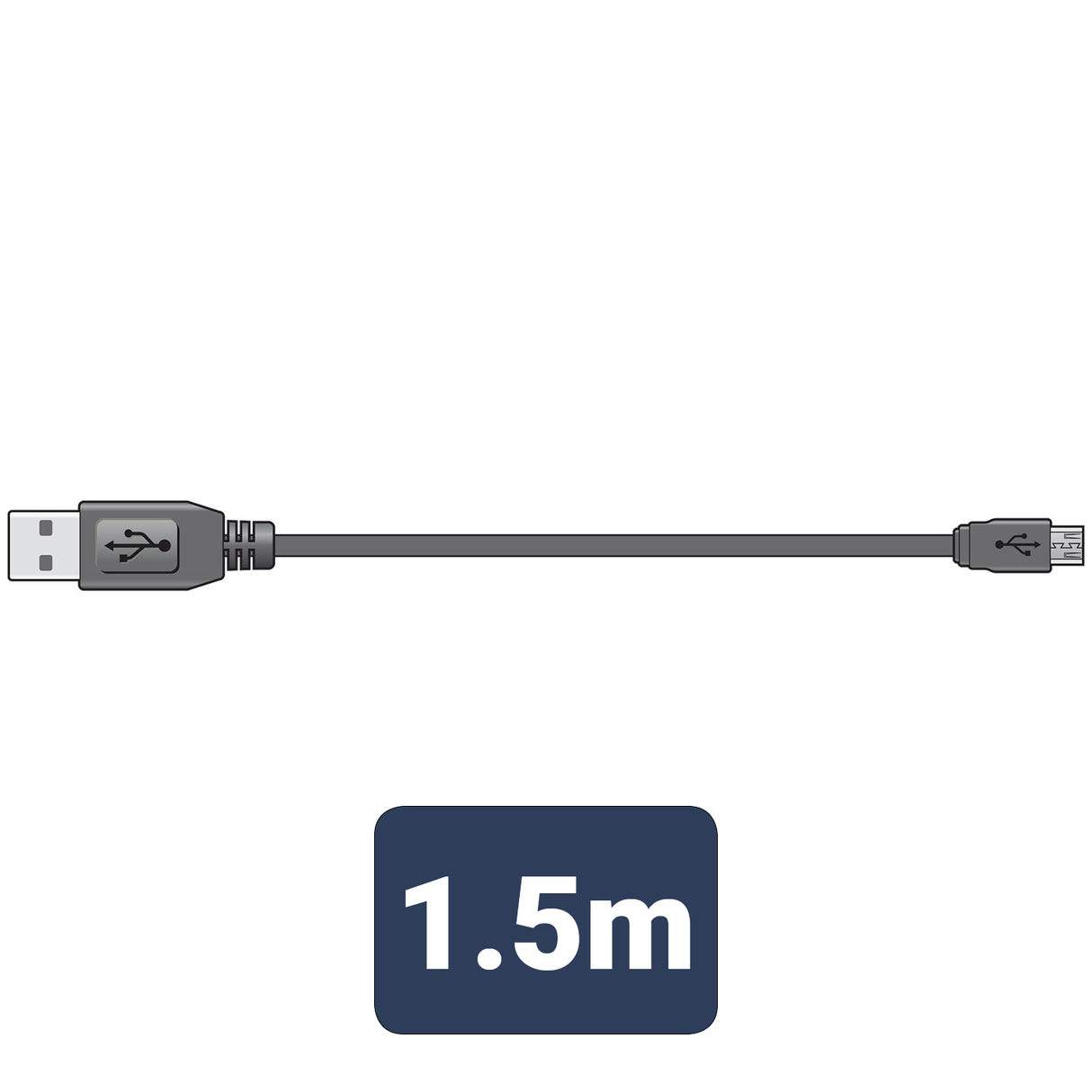 USB 2.0 Type A Plug to Micro Type B Plug 5Pin Leads