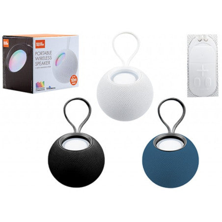 FABRIC RGB BALL SPEAKER 3 ASSORTED