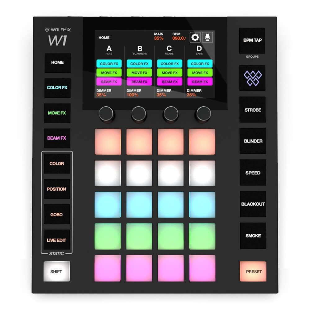 Wolfmix W1 Standalone Performance DMX Lighting Controller