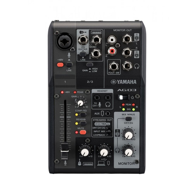 Yamaha AG03 MK2 USB Mixer (Black)
