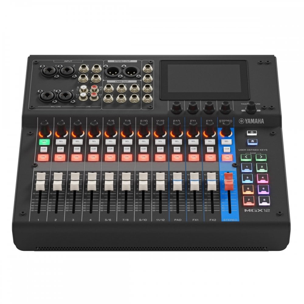 Yamaha MGX12 12-Channel Digital Mixer with Multi-track USB, Black