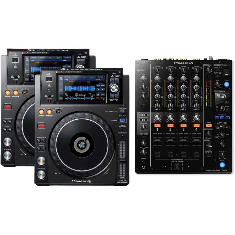 Pioneer DJ XDJ-1000 MK2 & DJM-750 MK2 Kit